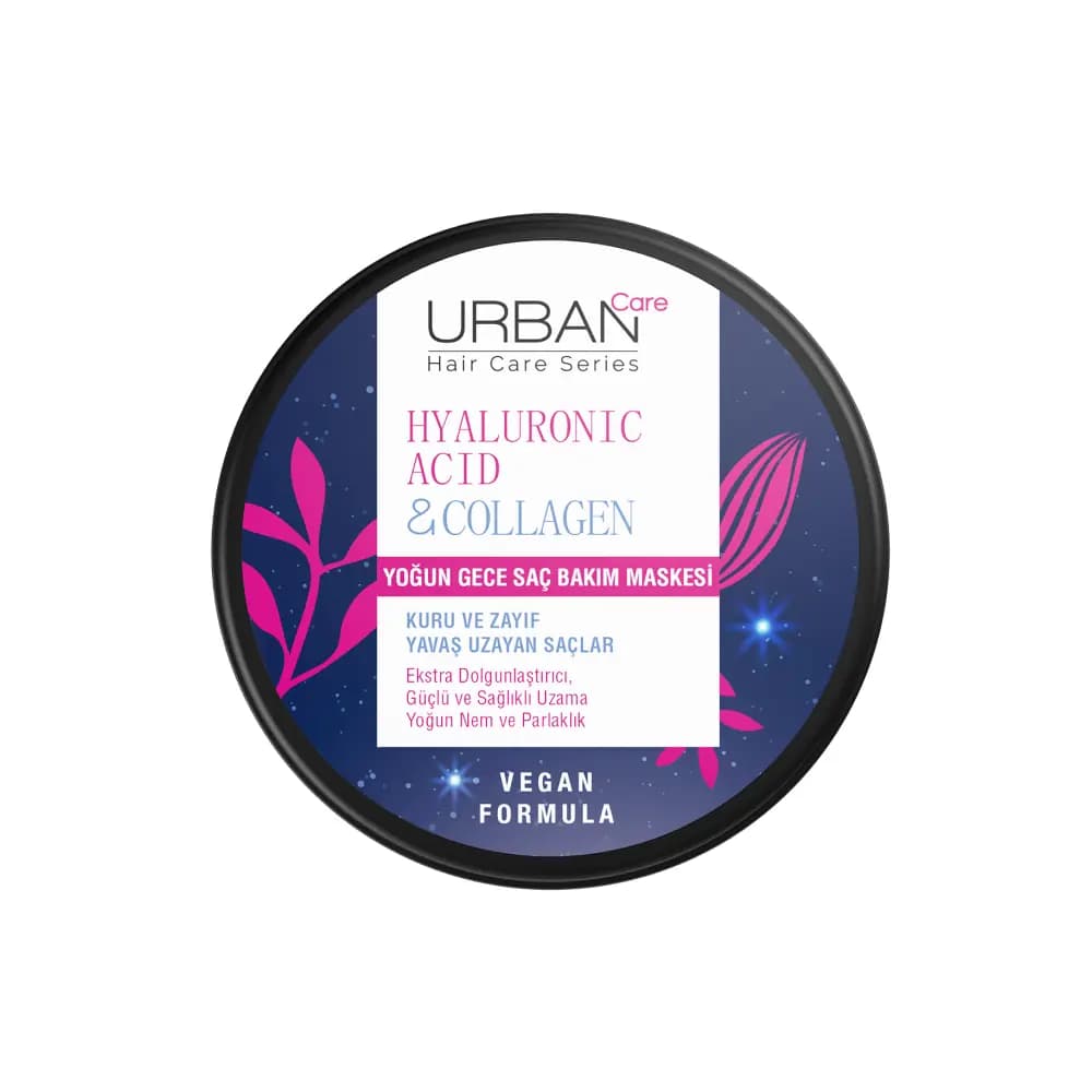 Urban Care Hyaluronik Asit & Kolajen Kuru Ve Cansız Saçlara Özel Yoğun Gece Saç Bakım Maskesi 230 ml