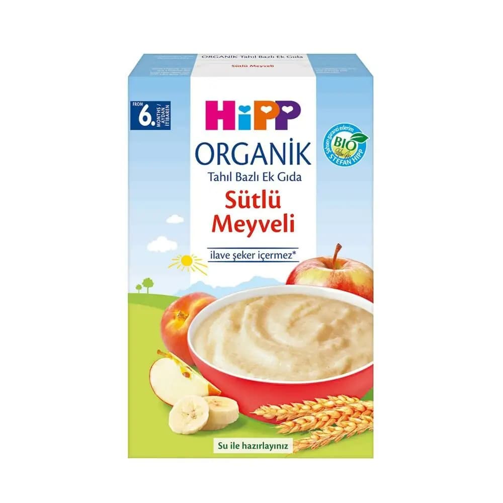 Hipp Organik Sütlü Meyveli Tahıl Bazlı Ek Gıda 250 gr