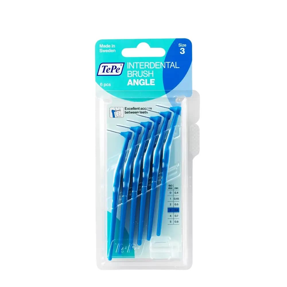 TePe Interdental Brush Angle Diş Arayüz Fırçası 0.6 mm 6'lı - Mavi