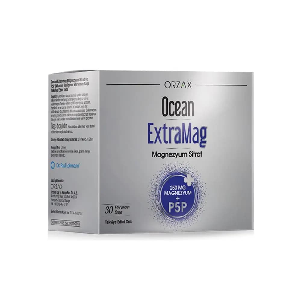 Orzax Ocean Extramag Magnezyum Sitrat Efervesan 30 Saşe