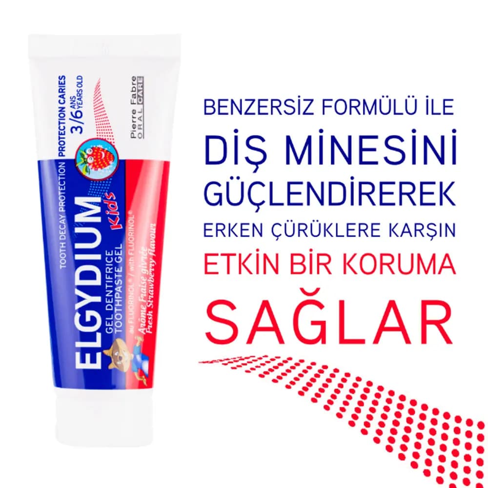 Pierre Fabre Oral Care Elgydium Çilek Aromalı Çocuk Diş Macunu 2-6 Yaş 50 ml