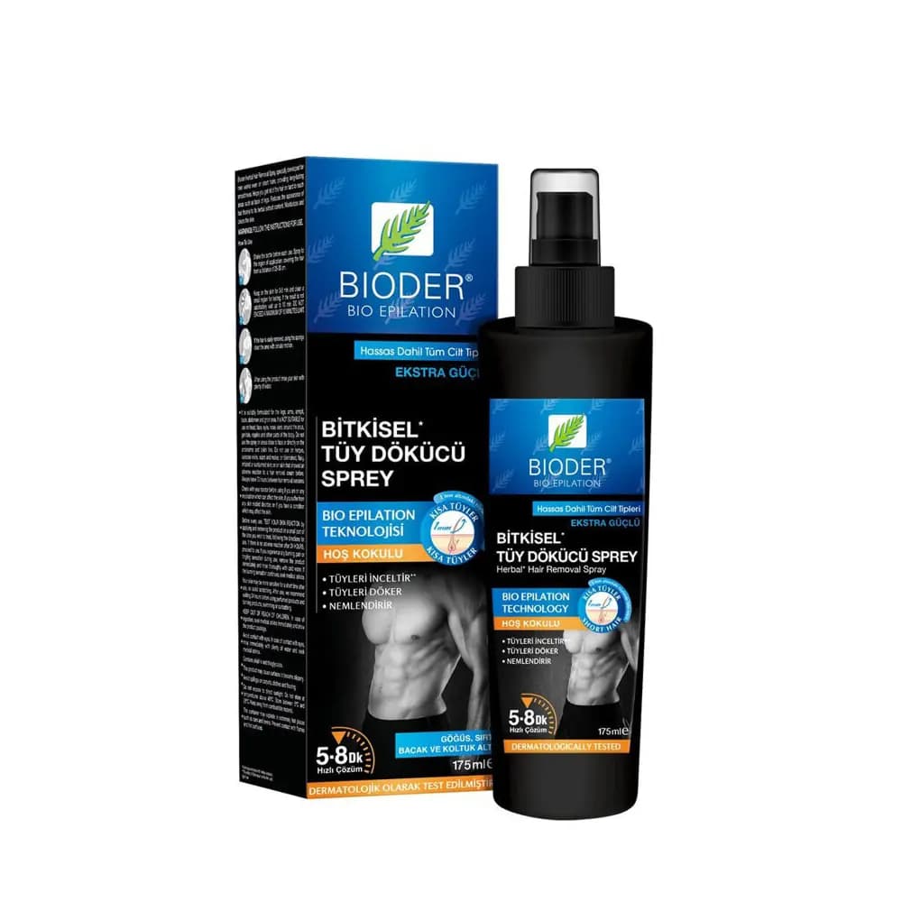 Bioder Erkekler İçin Bitkisel Tüy Dökücü Sprey 175 ml