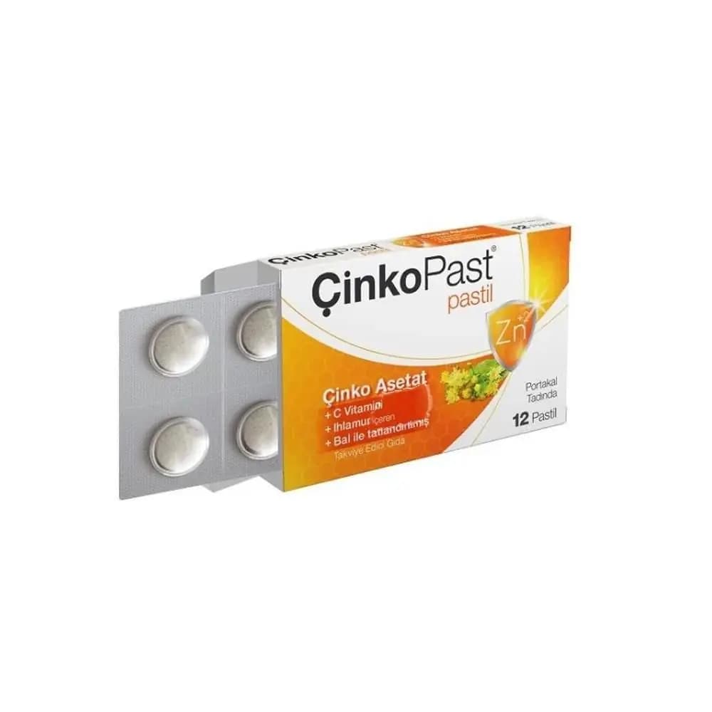 Lipozone Çinkopast Portakal Ihlamur Bal 12 Pastil