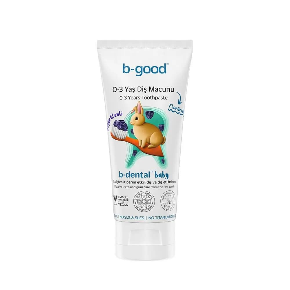 B-Good B-dental 0-3 Yaş Diş Macunu Florürsüz Böğürtlen 50 ml