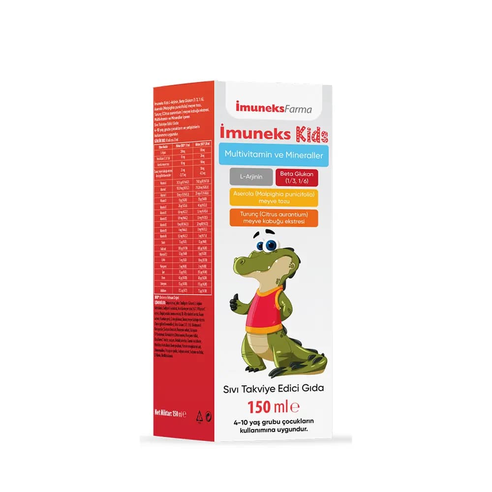Imuneks Kids Multivitamin ve Mineraller İçeren Şurup 150 ml