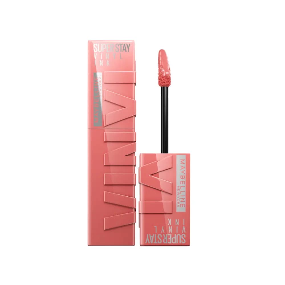 Maybelline New York Super Stay Vinyl Ink Uzun Süre Kalıcı Likit Parlak Ruj - 100 Charmed