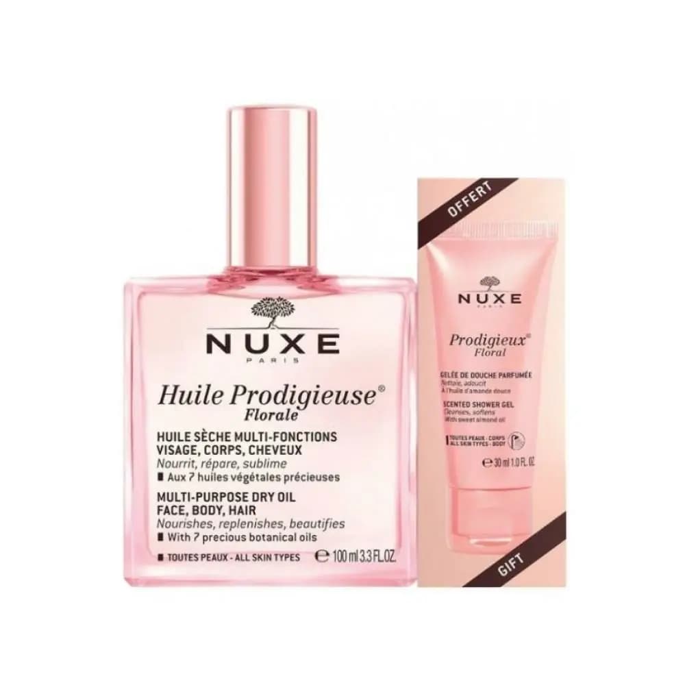 Nuxe Huile Prodigieuse Floral Çok Amaçlı Kuru Yağ 100 ml + Nuxe Huile Prodigieuse Floral Duş Jeli 30 ml