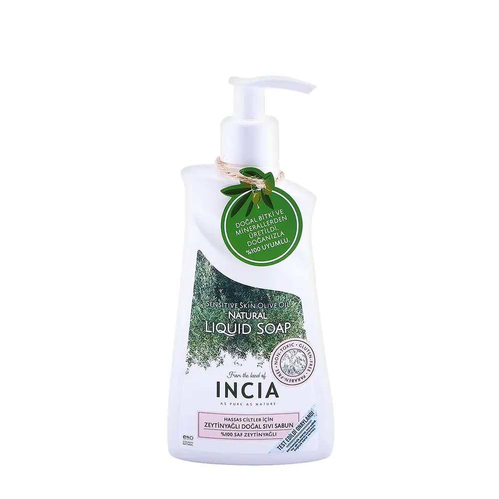 INCIA Hassas Ciltler İçin Zeytinyağlı Doğal Sıvı Sabun 250 ml