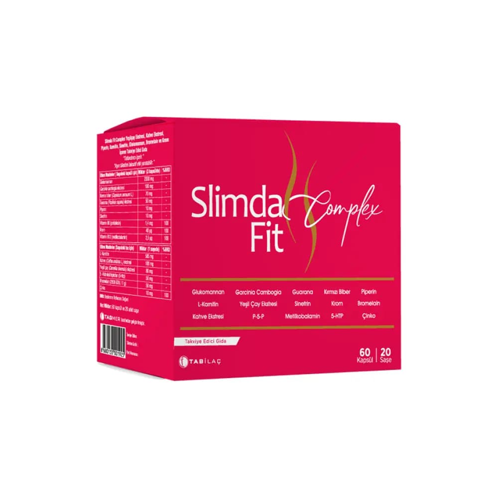 Tab İlaç Slimda Fit Complex 60 Kapsül 20 Saşe