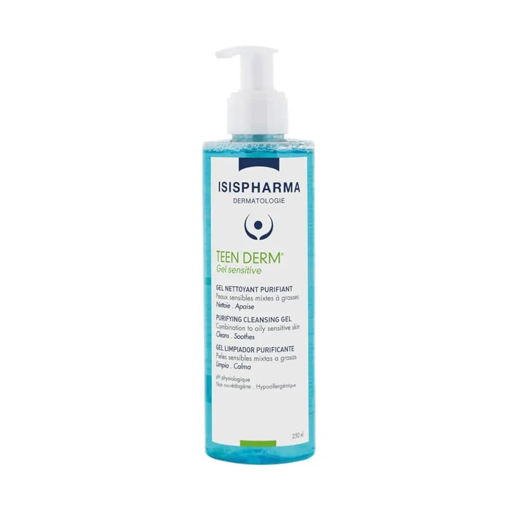 Isis Pharma Teen Derm Gel Sensitive Karma ve Yağlı Ciltler Için Arındırıcı Temizleyici Jel 250 ml